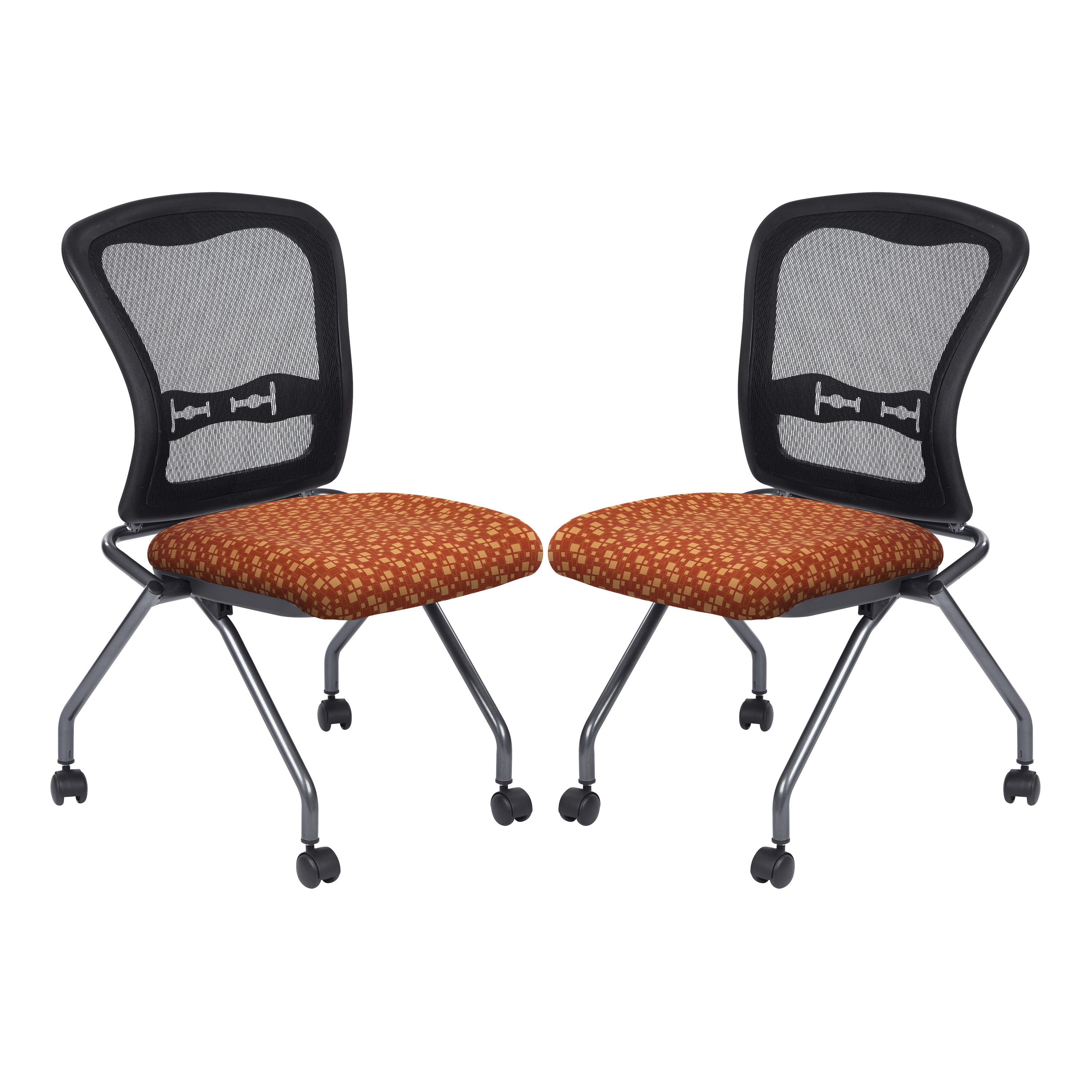 Deluxe Armless Folding Chair With ProGrid® Back